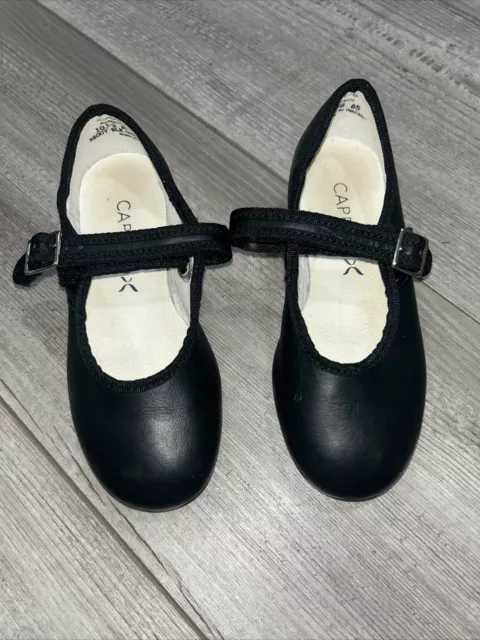 Capezio Mary Jane Black Tap Shoes Size 10 1/2 Toddler RN#63356