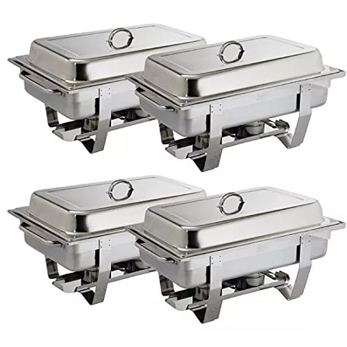 Olympia Milan 9 litres Chafing Stainless Steel Set with Heat Insulating Lid -