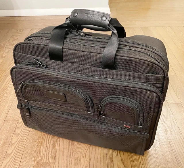 Tumi Alpha 1 Wheeled Compact Brief Ballistic Nylon Travel Black