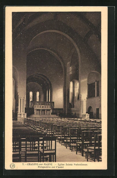CPA Chalons-sur-Marne, Eglise Sainte Pudentienne