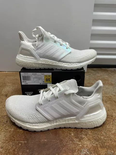 Adidas Ultraboost 20 Men's Running Shoes Size 9.5 White FW8721 New