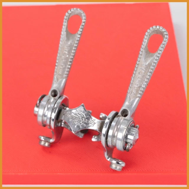 Manettes Vintage Campagnolo Nuovo/Super Record – Commande Cadrant Avec Collier – Argent
