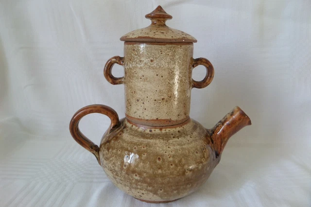 Cafetiere / Theiere En Gres Pyrite Vernisse - Signature