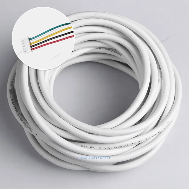 15m 0.3mm² Câble De Cuivre 5 Fils Flexible Uitle Au Kit Visiophone Intercom