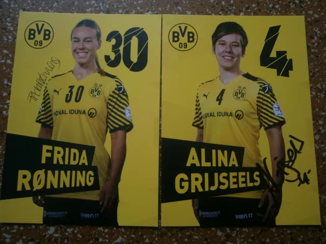 Handball - unterschriebene Bildautogramme - Alina Grijseels + Frida Rönning