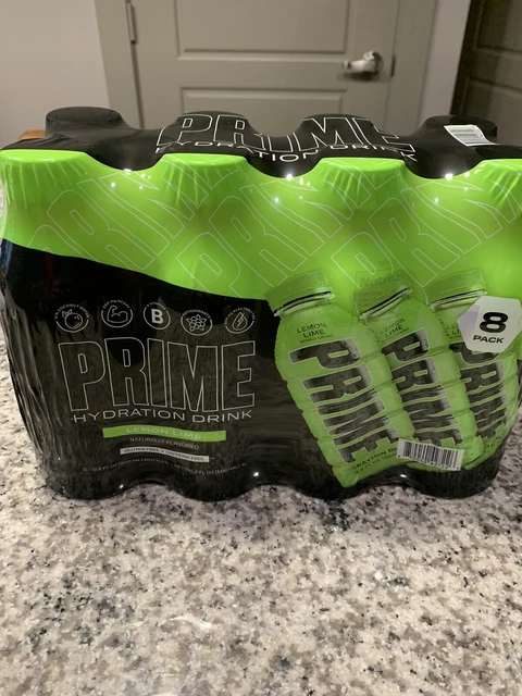 8 Pack New Prime Hydration    Drinks Lemon Lime 16.9 Oz  Ksi & Logan