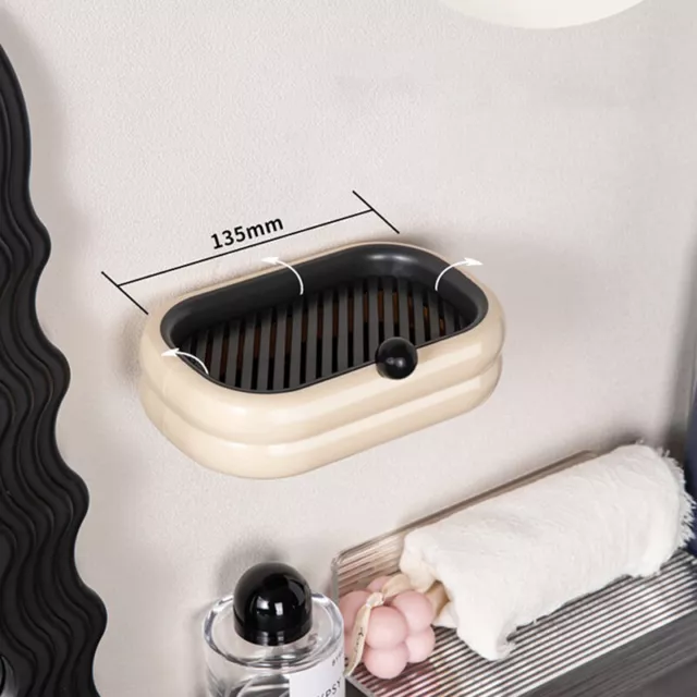 Wall Mounted Soap Dish Holder Drain Rack Soap Container Shower Bathroom Laundry