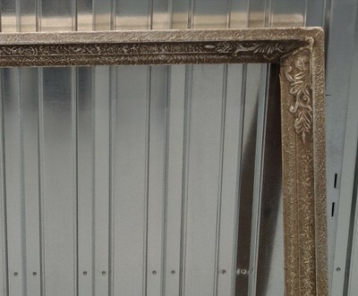 CIRCA Cornice di Legno Argento Graffietto a Due Punte Circa 60,5x81 CM 