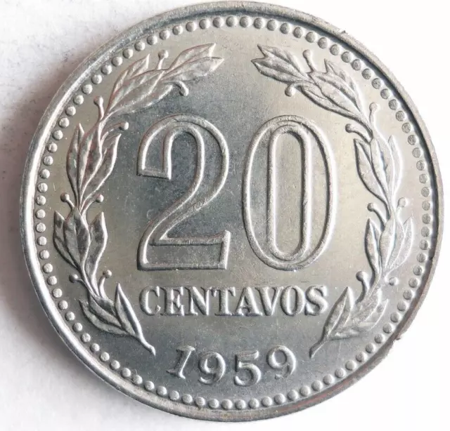 1959 Argentine 20 Centavos - Excellent Pièce de Monnaie Argentine Poubelle #1