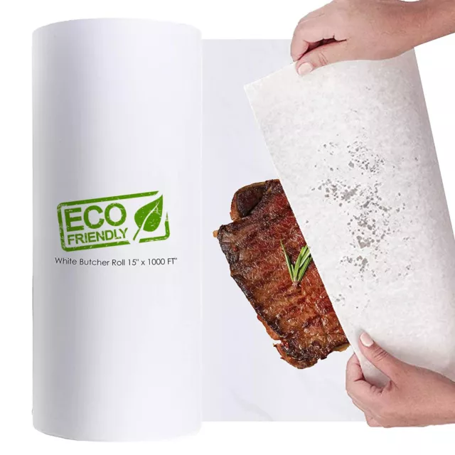 1 Pack - White Butcher Paper Roll for Meat and Food Service 15 x 1000 ft.