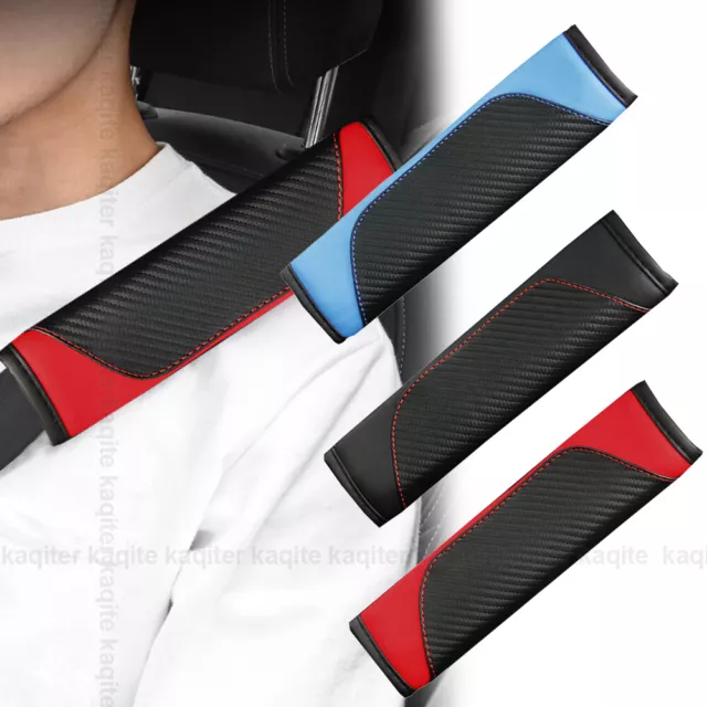 1pc Car Seat Belt Cover Carbon Fiber Shoulder Cushion Seatbelt Pads Protector