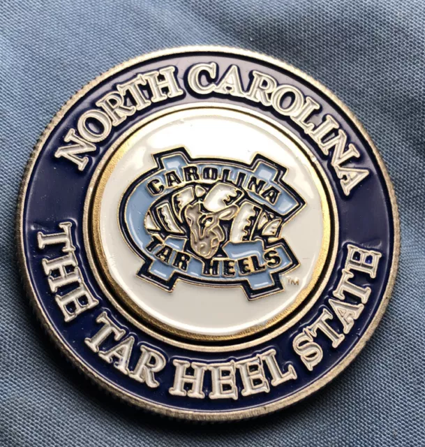 North Carolina The Tar Heals Magnetic Poker Chip w/ golf ball markers.2 Sided