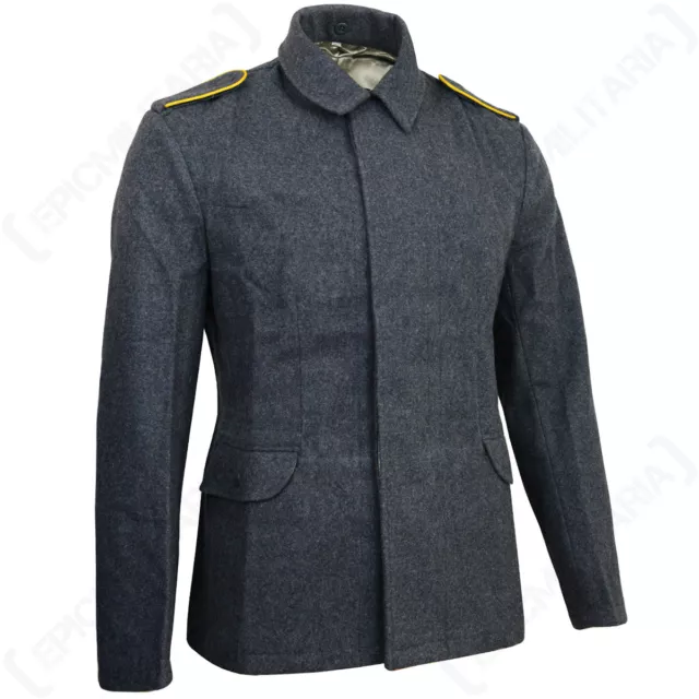 2. Weltkrieg Luftwaffe Fliegerbluse - Deutsche Repro Tunika Jacke blau Pilot Uniform Neu