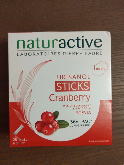 UTI treatment relief Naturactive Urisanol Cranberry Sticks x 28
