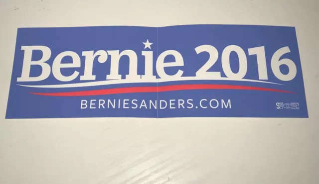 Bernie Sanders 2016 Official Campaign Bumper Sticker NEW 4" x 11.5" Merch