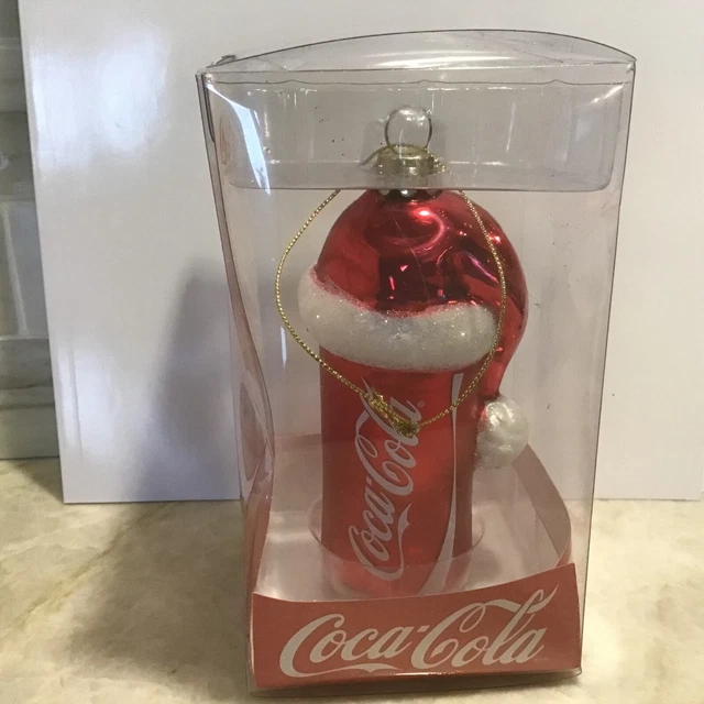 KURT ADLER GLASS CocaCola Red Coke Can Holiday Christmas Ornament 2012
