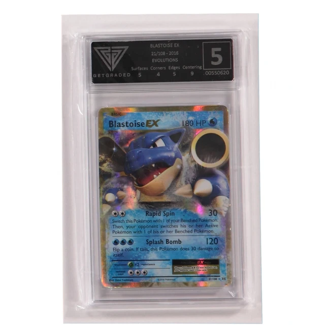 Pokemon TGC abgestufte Karte - Blastoise EX - 021/108 - Evolutions - 5 A