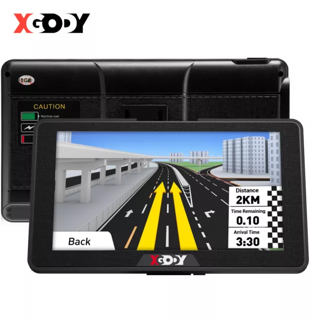 XGODY 7'' GPS Navi Navigationsgerät Outdoor für Auto LKW PKW KFZ Wohnwagen 8GB