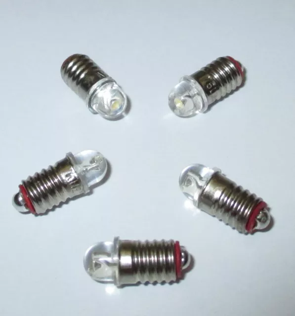 LED Ersatzlampen (Märklin 600100 / 600200) E5.5 16-24V  -  5 Stück   *NEU*