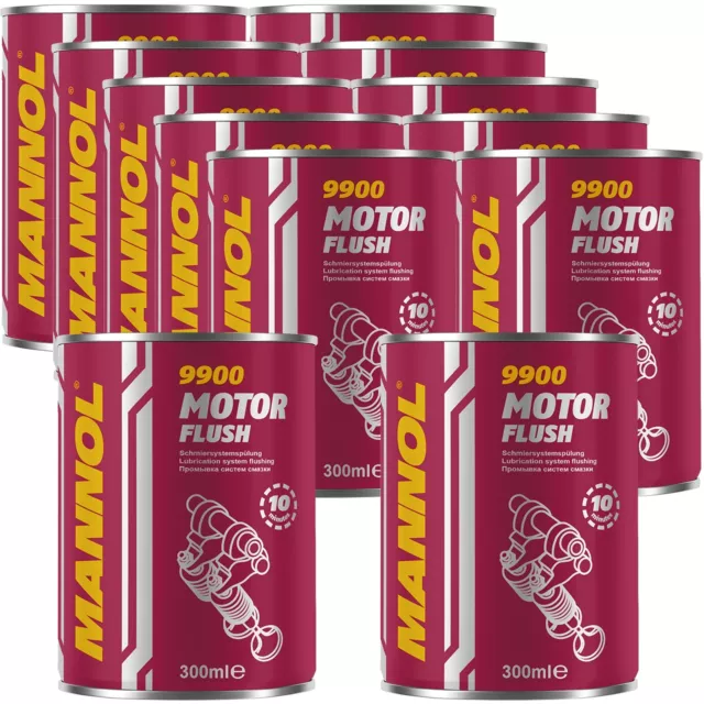 12x 300 ml MANNOL Motor Flush Reiniger Motorspülung Motorreiniger Ölschlamm