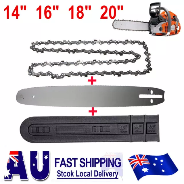 14" 16" 18" 20" Guide Bar Chainsaw Chain Blade Cover Bar For Fit Stihl Husqvarna