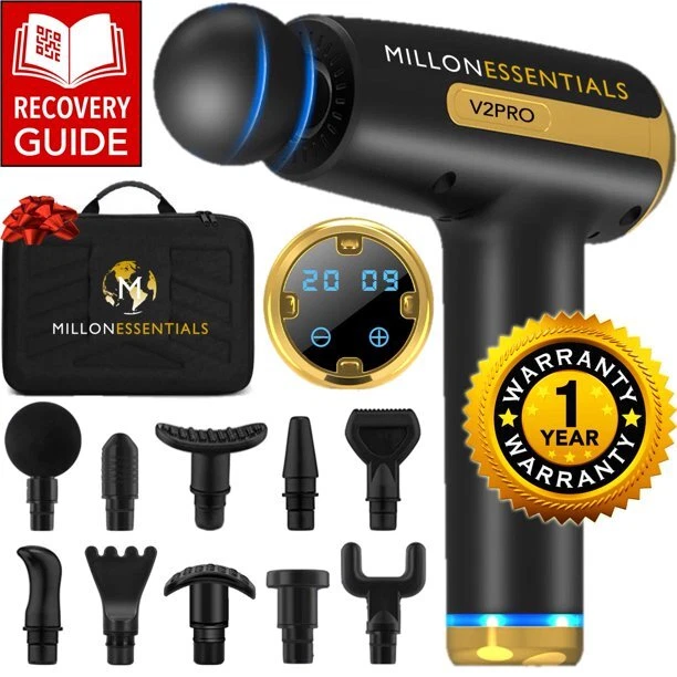 20 Speed LCD Massage Gun Percussion Massager Deep Tissue Muscle Vibrating Relax