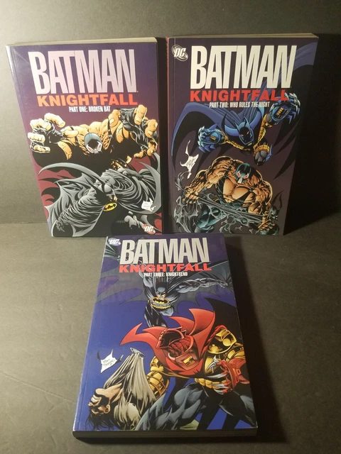 Batman Knightfall Part 1 2 3 Graphic Novel Tpb Lot Nm Condition Dc Comics