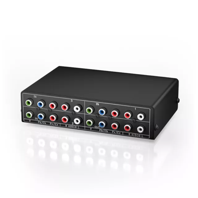 Interruttore AV componenti RGB 3 vie video audio selettore 3 in 1 uscita 9381