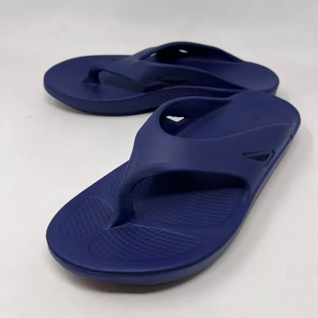 Oofos Sandals Mens Size 13 Shoes Flip Flop Recovery Thong Orthotics Blue