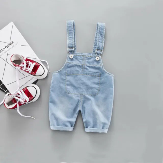 Toddler Kids Baby Boys Girls Overall Pants Denim Suspender Trousers Jean Clothes