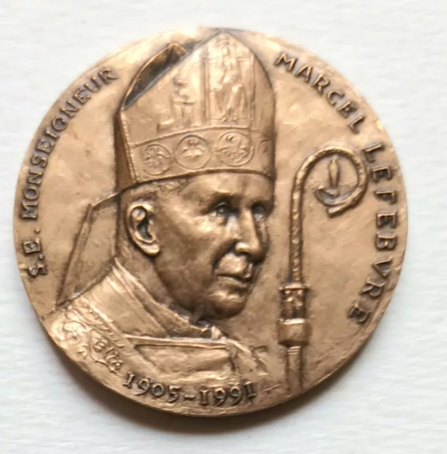 Médaille Bronze "S.E. Monseigneur LEFEBVRE 1905-1991" Diam. 32 mm