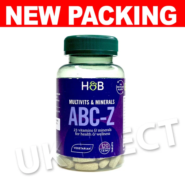 HOLLAND & BARRETT ABCZ MULTIVITAMINS & Minerals Tablets Adults *New