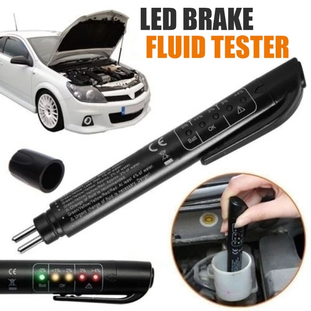 Penna tester olio fluido freni auto 5 indicatori LED kit strumenti di prova veicolo C