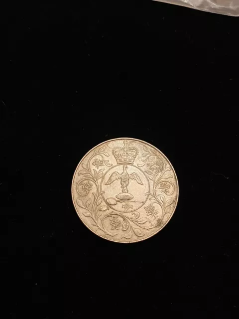 1977 Queen Elizabeth II Silver Jubilee Commemorative Crown Coin DG.REG FD (Rare)