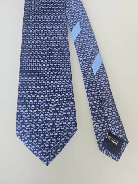 Salvatore Ferragamo Tie Owls In  BLUE Color.