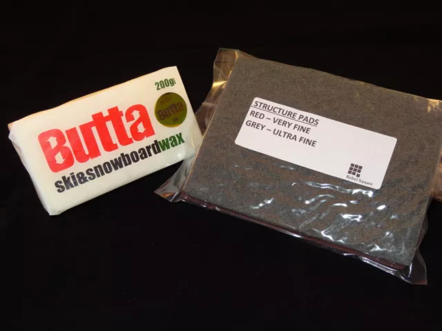 Butta Original Ski & Snowboard Wax 200g + Base Structure Pads & Free Guide