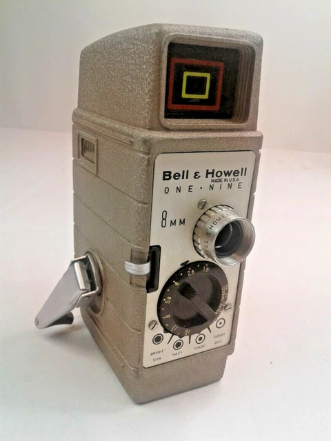 Bell & Howell One Nine 8 MM Movie Camera w/Exposure Index-UNTESTED-PARTS ONLY
