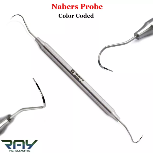 Dental Nabers Probe Periodontal Diagnostic Depth Furcation Lesions Color Coded