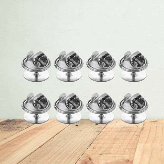 120 PIEZAS Lápiz de seguridad trasero insignia pin trasero plata