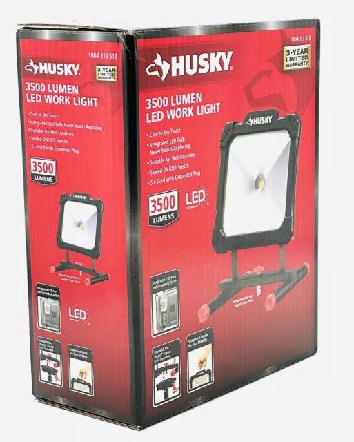 Husky 3500 Linens Portable LED Work Light NEW Still In Original Packaging 2