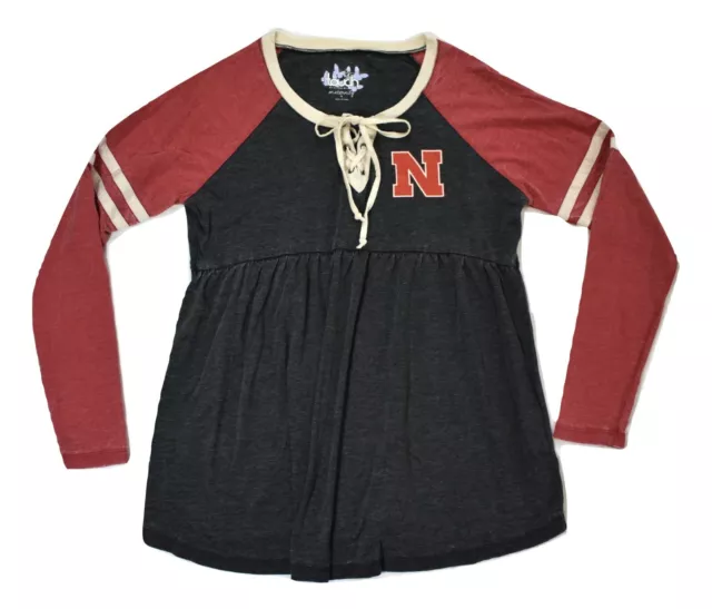 Touch By Alyssa Milano Womens Nebraska Huskers Shirt New L, XL