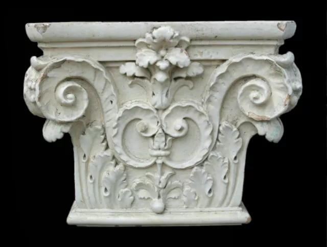 Antique Corinthian Capital - Glazed Ceramic - Canada/U.S. - Late 19th Century