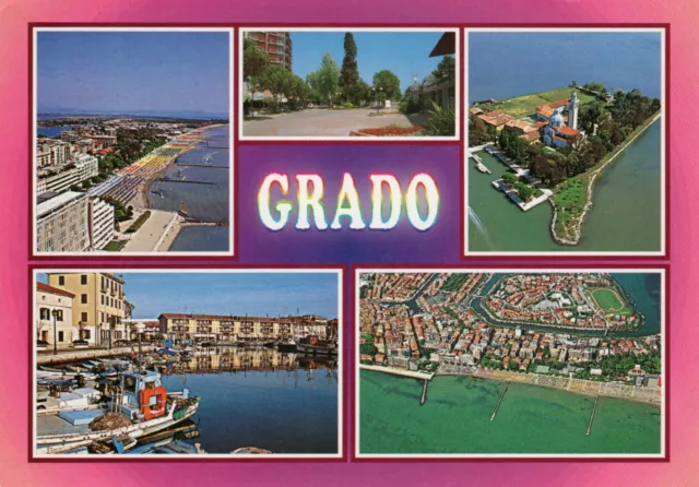 CARTOLINA 1999 ITALIA GORIZIA GRADO SALUTI VEDUTINE ITALY postcard