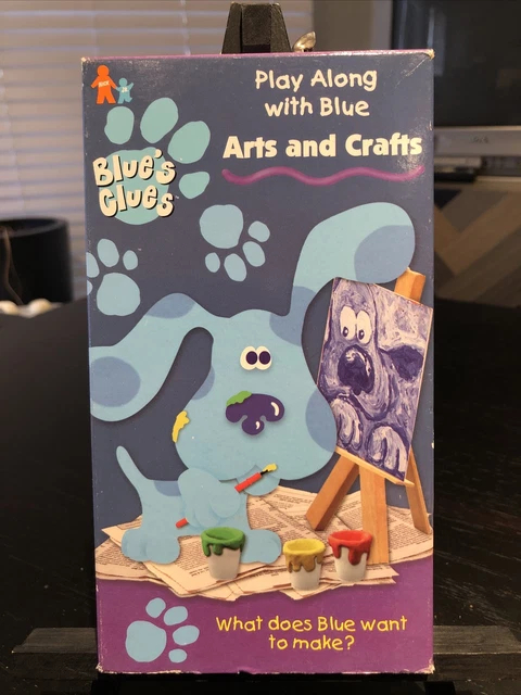 Blues Clues Arts and Crafts (VHS 1998) Nick Jr Nickelodeon Steve ORANGE RARE NM