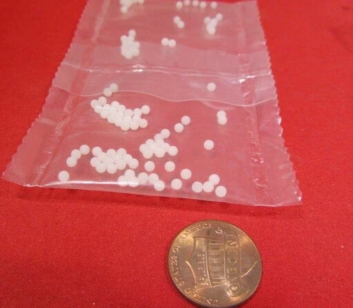 Nylon 6/6 Natural Molded Balls, 3/32" (.094") Dia, 500 Pc