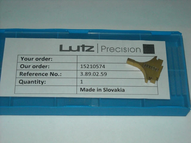 3.89.02.59, Lutz Precision, Tip Dresser, Cutter Insert, 3890259, New