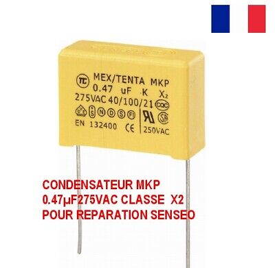 Condensateur Radial MKT 0.47µF 0.47uF 0.47MF 470nF X2 AC275V Roderstein Lot x9 