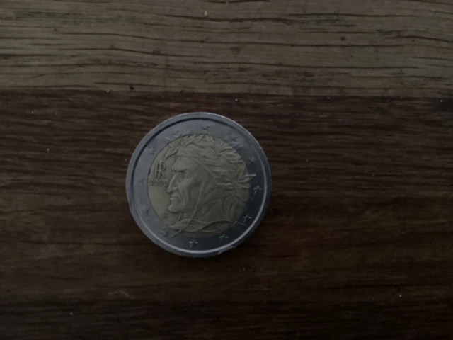 pièce de 2 euros rare 2002 Dante Alighieri