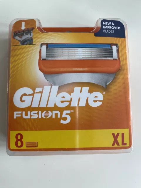 Gillette Fusion5 Blades 8 Blades In Total New & Sealed 100% Genuine New Freepost