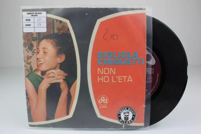 Gigliola Cinquetti Non Ho L'Età Sei Un Bravo Ragazzo Disco 45 Giri Vinyl Vinile